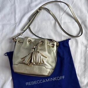 Beautiful champagne Rebecca Minkoff Bucket Shoulder Bag